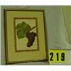 Image 1 : Dark red grapes picture in gold frame