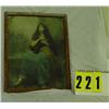 Image 1 : Lady with violin picture, 17 1/2" x 22"