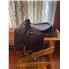 Image 1 : Handmade English Embroidered Leather Side Saddle Seat Size 18