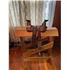Image 1 : Wooden Vintage Saddle Fit With 2 Leather Girths Seat Size 10