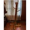 Image 1 : Hand Carved Wooden Coat Post 72H