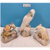Image 1 : Two Cockatiel Marble Book ends with Large Parrot Statue 10'H Made in Italy