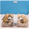 Image 2 : Two Cockatiel Marble Book ends with Large Parrot Statue 10'H Made in Italy