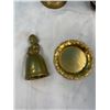 Image 2 : Two Antique Brass Vases 9" & Brass Lady Bell