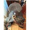 Image 2 : Leather Embroidered Western Saddle Seat Size 15