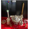 Image 1 : Assortment of Bone China From England & Germany, Ancient White Bells, Mini Shot Glasses & More