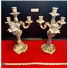 Antique Dresden Double Armed Candle Holder Porcelain