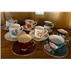 8 Collectible Tea Cups and Saucers - Royal Albert, Shafford