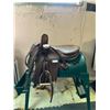 Image 1 : Handmade Western Leather Side Saddle With Linen Panels And Stirrups Seat Size 21