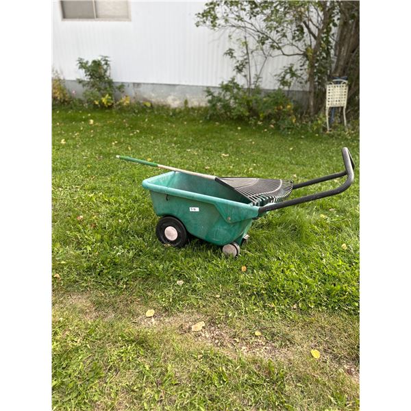 Plastic Wheel Barrow And Rake