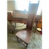 Image 1 : Antique Desk & Chair - Sun Damage 48W x 18D x 37H