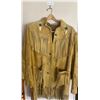 Image 1 : Vintage Leather Fringe Pioneer Natural Tan Western Style Jacket Fits Like A womans Large