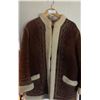 Image 1 : Chocolate Brown Suede & Sheepskin Coat  With ethnic embroidery Hand made Fits Like a woman LG