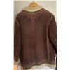 Image 2 : Chocolate Brown Suede & Sheepskin Coat  With ethnic embroidery Hand made Fits Like a woman LG