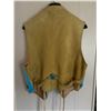 Image 2 : Beaded Outlaw Suede Back Vintage Handmade Vest  fits like Mens med