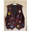 Image 1 : Handmade Velour & Beaded Blossom Vest Fits like a woman medium