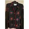 Image 2 : Black With Beaded Floral Design Cardigan & Animal Print Slinky Jacket Woman Large size 42