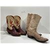 Image 1 : 2 Pairs of Well Loved Cowboy Boots