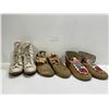 Image 1 : Three Pairs of Antique Shoes 1 Riding Boots Laceup and Two Ankle high Moccasins
