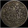 Image 2 : 1804 Draped Bust Half Cent NICELY CIRCULATED