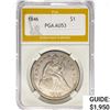 Image 1 : 1846 Seated Liberty Dollar PGA AU53