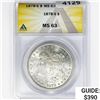 Image 1 : 1878-S Morgan Silver Dollar ANACS MS63