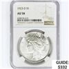 Image 1 : 1923-D Silver Peace Dollar NGC AU58