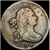 Image 1 : 1804 Pl 4 No Stems Draped Bust Half Cent NICELY CI