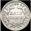 Image 2 : 1854 Arws Seated Liberty Half Dime CLOSELY UNCIRCU