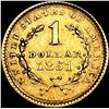 Image 2 : 1851 Rare Gold Dollar CLOSELY UNCIRCULATED