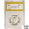 Image 1 : 1918 Standing Liberty Quarter PGA MS63 FH