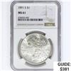 Image 1 : 1891-S Morgan Silver Dollar NGC MS61