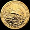 Image 2 : 1982 Wright Commem 1/2oz Gold Medal SUPERB GEM BU