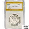 Image 1 : 1938 Walking Liberty Half Dollar PGA MS63