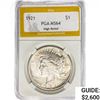 Image 1 : 1921 Silver Peace Dollar PGA MS64 High Relief