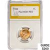 Image 1 : 1920 Wheat Cent PGA MS64 RED