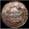 Image 2 : 1825 Classic Head Half Cent CLOSELY UNCIRCULATED