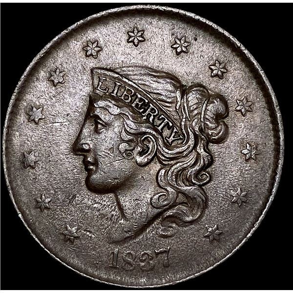 1837 Braided Hair Large Cent CLOSELY UNCIRCULATED