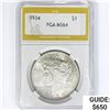 Image 1 : 1934 Silver Peace Dollar PGA MS64