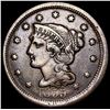 Image 1 : 1855 Braided Hair Large Cent CLOSELY UNCIRCULATED