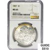 Image 1 : 1887 Morgan Silver Dollar NGC MS65