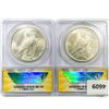 Image 2 : (2) Peace Silver Dollars ANACS MS 1922-1923