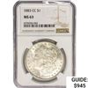 Image 1 : 1883-CC Morgan Silver Dollar NGC MS63