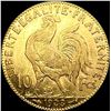 Image 2 : 1908 France .0933oz Gold 10 Francs CLOSELY UNCIRCU