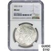 Image 1 : 1921-D Morgan Silver Dollar NGC MS62