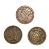 Image 1 : 2-1848, 1-1845 Large Cents Set of 3