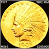 1907 Wire Rim $10 Gold Eagle GEM BU