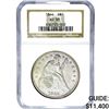 Image 1 : 1844 Seated Liberty Dollar NGC AU58