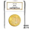 Image 1 : 1922 SG $20 Gold Double Eagle NGC MS63