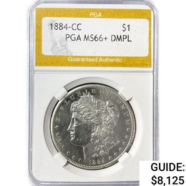 1884-CC Morgan Silver Dollar PGA MS66+ DMPL